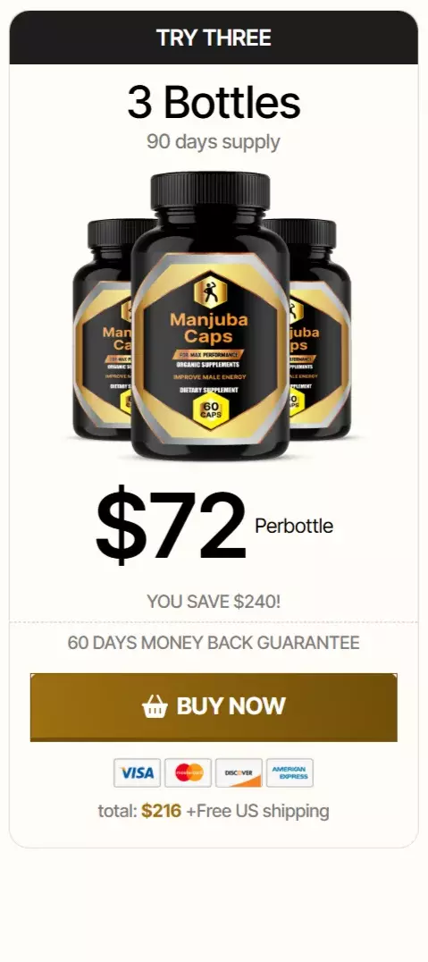 Manjuba Caps™ 3 bottles pricing